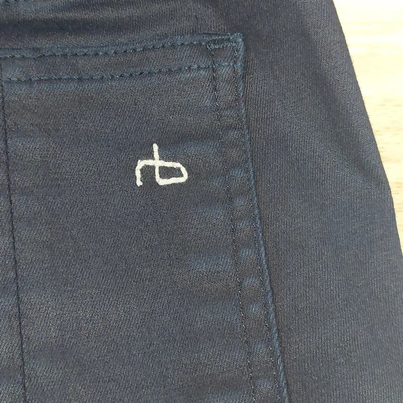 rag & bone "zipper capri" Ankle jeans size 27 exposed zipper in midnight - Picture 4 of 8
